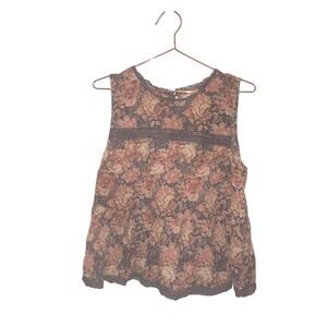 Current Elliott Floral Peplum W/ Nape Key Hole size 1 small